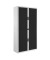 Aktenschrank easy Office E2C0010000078, Kunststoff/Stahl abschließbar, 4 OH, 110 x 204 x 41,5 cm, keine Fachböden, schwarz/wei