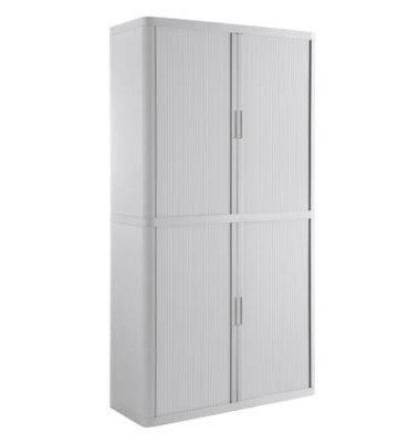 Aktenschrank easy Office E2C0006500012, Kunststoff/Stahl abschließbar, 4 OH, 110 x 204 x 41,5 cm, keine Fachböden, weiß