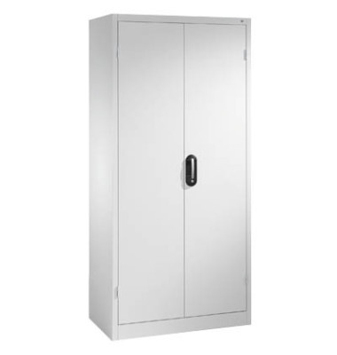 Werkstattschrank 8920-052, Stahl abschließbar, 5 OH, 93 x 195 x 40 cm, lichtgrau Werkstattschrank 8920-052, Stahl abschließbar, 5 OH, 93 x 195 x 40 cm, lichtgrau