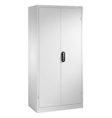 Werkstattschrank 8921-052, Stahl abschlie&szlig;bar, 5 OH, 93 x 195 x 50 cm, lichtgrau