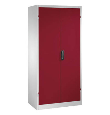 Werkstattschrank 8921-052, Stahl abschließbar, 5 OH, 93 x 195 x 50 cm, rot/lichtgrau Werkstattschrank 8921-052, Stahl abschließbar, 5 OH, 93 x 195 x 50 cm, rot/lichtgrau