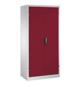Werkstattschrank 8922-052, Stahl abschließbar, 5 OH, 93 x 195 x 60 cm, rot/lichtgrau
