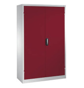 Werkstattschrank 8931-052, Stahl abschlie&szlig;bar, 5 OH, 120 x 195 x 50 cm, rot/lichtgrau