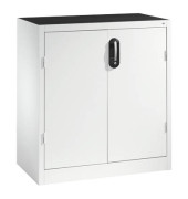 Werkstattschrank 8821-5035, Stahl abschließbar, 2 OH, 93 x 100 x 50 cm, lichtgrau