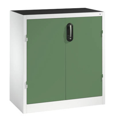 Werkstattschrank 8821-5035, Stahl abschließbar, 2 OH, 93 x 100 x 50 cm, grün/lichtgrau Werkstattschrank 8821-5035, Stahl abschließbar, 2 OH, 93 x 100 x 50 cm, grün/lichtgrau