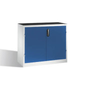 Werkstattschrank 8831-5035, Stahl abschließbar, 2 OH, 120 x 100 x 50 cm, blau/lichtgrau