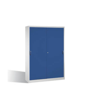 Werkstattschrank 2149-00, Stahl abschlie&szlig;bar, 5 OH, 160 x 195 x 40 cm, blau/lichtgrau