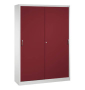 Werkstattschrank 2149-00, Stahl abschließbar, 5 OH, 160 x 195 x 40 cm, rot/lichtgrau