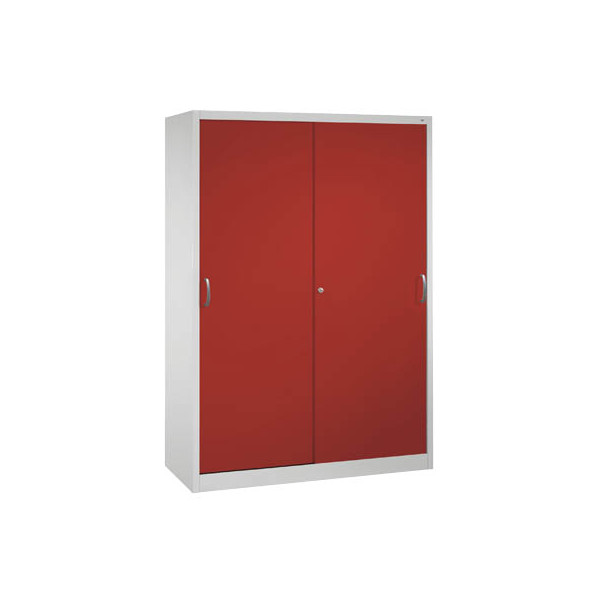 4050646133712 - C+p Möbelsysteme - c+p Schiebetürenschrank Acurado-2000 HxBxT 195x160x50cm Lichtgrau Rubinrot - Rubinrot
