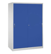 Werkstattschrank 2169-00, Stahl abschlie&szlig;bar, 5 OH, 160 x 195 x 60 cm, blau/lichtgrau