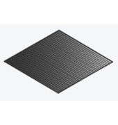 Riefengummimatte 8751-00, 45x50cm, rechteckig, für Innenbereich