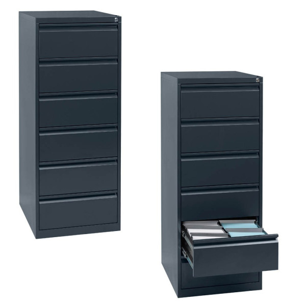 4260090179116 - Karteischrank anthrazit 6 Schubladen 530 x 620 x 1320 cm 1 St