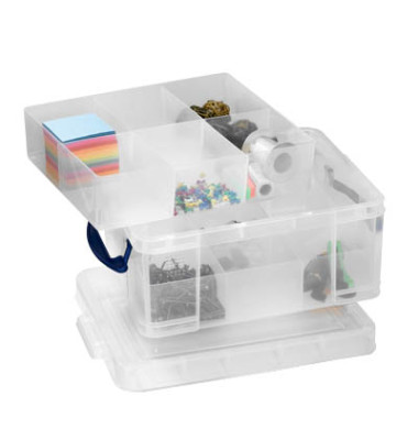 Aufbewahrungsbox 21C+2X6TCB, 21 Liter, mit Deckel, au&szlig;en 456x356x200mm, Kunststoff transparent