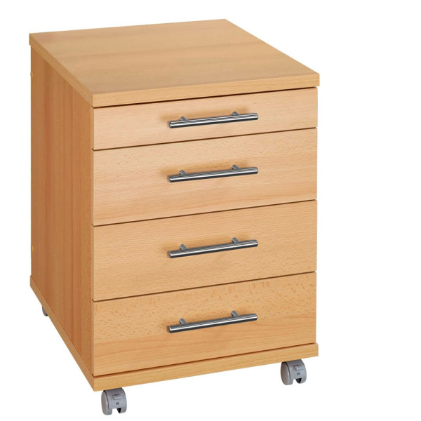 4260637312471 - Rollcontainer 05277Z Holz buche 3 normale Schubladen mit extra Utensilienauszug 4260637312471 Möbelpartner 4260637312471 - Rollcontainer 05277Z Holz buche 3 normale Schubladen mit extra Utensilienauszug 4260637312471 Möbelpartner
