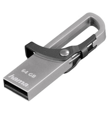 USB-Stick Hook-Style USB 2.0 silber/grau 64 GB USB-Stick Hook-Style USB 2.0 silber/grau 64 GB