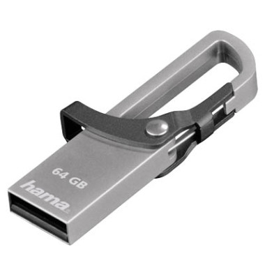 USB-Stick Hook-Style USB 2.0 silber/grau 64 GB