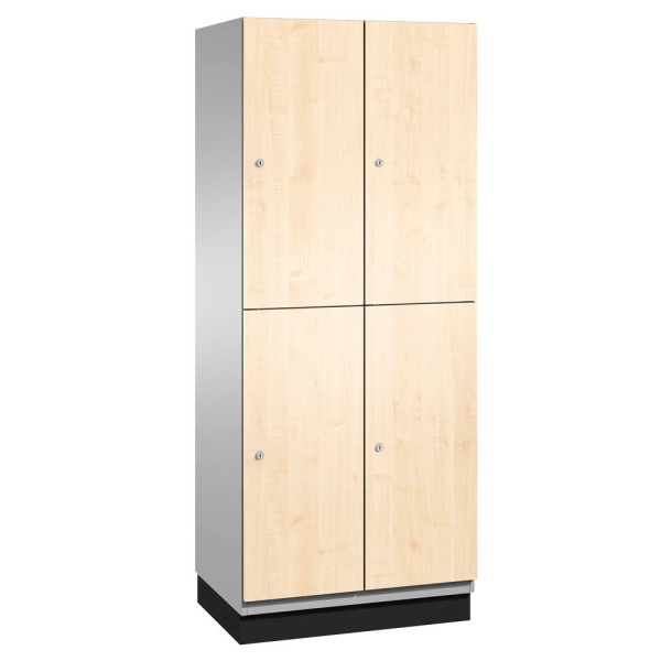 4062084074700 - Spind Cambio 45101-22 Metall 2 Abteile mit 4 Fächern abschließbar 80x198cm (BxH) birke 4062084074700 C+P-Möbel 4062084074700 - Spind Cambio 45101-22 Metall 2 Abteile mit 4 Fächern abschließbar 80x198cm (BxH) birke 4062084074700 C+P-Möbel