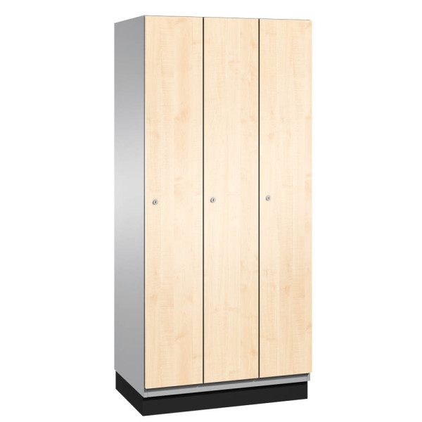 4062084074670 - Spind Cambio 45100-30 Metall 3 Abteile mit 3 Fächern abschließbar 90x198cm (BxH) birke 4062084074670 C+P-Möbel 4062084074670 - Spind Cambio 45100-30 Metall 3 Abteile mit 3 Fächern abschließbar 90x198cm (BxH) birke 4062084074670 C+P-Möbel
