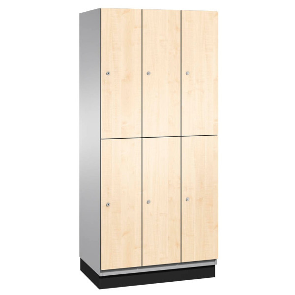 4062084074717 - Spind Cambio 45101-30 Metall 3 Abteile mit 6 Fächern abschließbar 90x198cm (BxH) birke 4062084074717 C+P-Möbel 4062084074717 - Spind Cambio 45101-30 Metall 3 Abteile mit 6 Fächern abschließbar 90x198cm (BxH) birke 4062084074717 C+P-Möbel