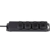 4-fach Steckdosenleiste schwarz 1159960