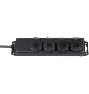 4-fach Steckdosenleiste schwarz 1159960