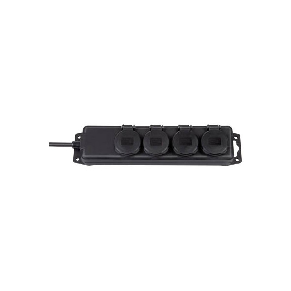 4007123575930 - brennenstuhl Extension socket IP44 4-way black 2m H07RN-F 3G15 - Steckdosenleiste - Wechselstrom 230 V - AusgangsanschlÃ¼sse 4 - 2 m Schnur