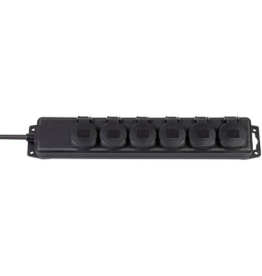 6-fach Steckdosenleiste schwarz 1159970