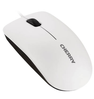 PC-Maus MC 1000 JM-0800-0, 3 Tasten, mit Kabel, USB-Kabel, optisch, weiß