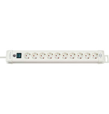 Premium-Line 10-fach Steckdosenleiste mit Schalter weiß 1952200100