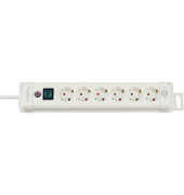 Premium-Line 6-fach Steckdosenleiste mit Schalter weiß 1952260100