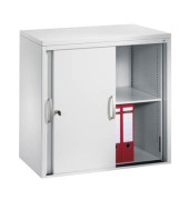 Aktenschrank 5722-00, Stahl abschließbar, 2 OH, 80 x 72 x 40 cm, lichtgrau