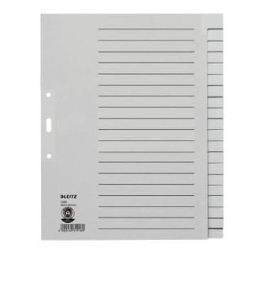 Kartonregister 1220-30-85, 20-teilig blanko, A4+, 100 g/m&sup2;, graue Taben, 20-teilig