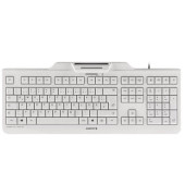 PC-Tastatur KC 1000 SC JK-A0100DE-0, mit Kabel (USB), ergonomisch, leise, flach, Sondertasten, Chipkartenleser, weiß