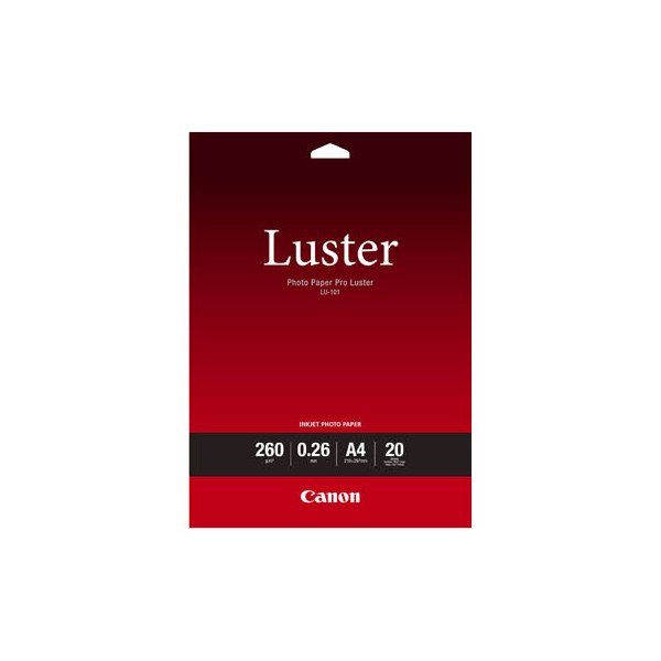 4960999843995 - Fotopapier LU-101 Pro Luster 6211B006 A4 für Inkjet 260g weiß hochglänzend einseitig bedruckbar 4960999843995 20 Blatt