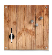 Glas-Magnetboard 11650, 40x40cm, braun, Design Wood