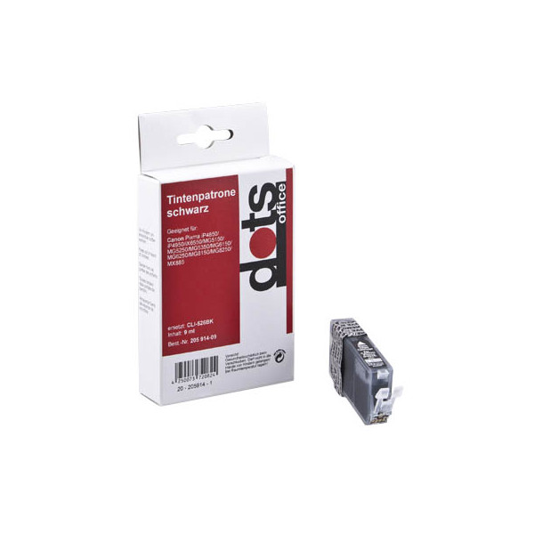 4250073720824 - Druckerpatrone 15140001-DOTS kompatibel zu Canon CLI-526BK schwarz 4250073720824 Dots 4250073720824 - Druckerpatrone 15140001-DOTS kompatibel zu Canon CLI-526BK schwarz 4250073720824 Dots