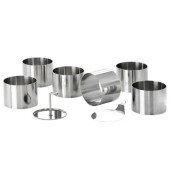 Set: 6 Dessert- und Speiseringe + Stampfer + Heber 3405-00