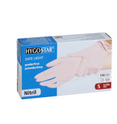 Einmalhandschuhe Hygostar Safe Light 27065 Lebensmittelecht pink Größe S/7 Nitril