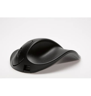 PC-Maus Hippus M M2UB-LC, 3 Tasten, kabellos, USB-Funk, Rechtshänder, ergonomisch, Laser, schwarz