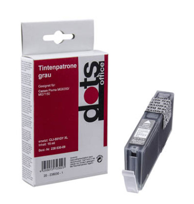Druckerpatrone grau ersetzt Canon CLI-551 XL GY