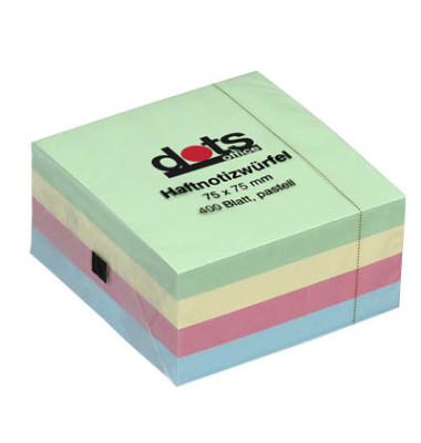Haftnotizen 238966, 75x75mm, pastellgrün/-gelb/-rosa/-blau, quadratisch