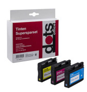 Druckerpatrone 1726,4050-DOTS kompatibel zu HP 933XL, Multipack, cyan, magenta, gelb
