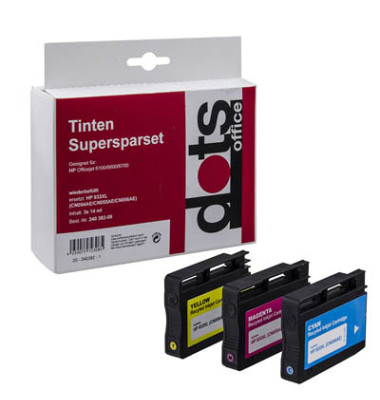 Druckerpatrone SparPack cyan magenta gelb ersetzt HP 933XL