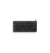 PC-Tastatur G84-4100LCMDE-2, mit Kabel (USB-PS2), klein, mechanische Tasten, ultraflach, Sondertasten, schwarz