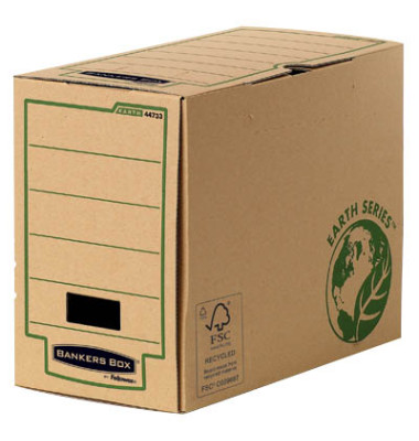 Archivbox Bankers Box  Earth Series A4+ 4473302, A4, braun, innen 19,7x33x25cm, Karton