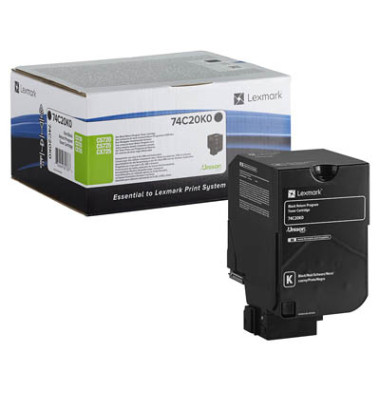 Toner 74C20K0 74C20K0, schwarz, ca. 3000 Seiten