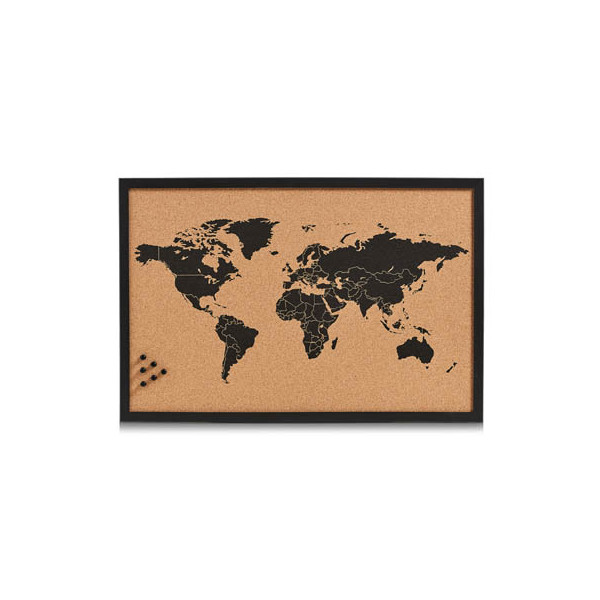 4003368115719 - Pinnwand ZELLER PRESENT World Tafeln braun (schwarz braun) Deko Memoboard aus Kork Motiv Weltkarte 4003368115719 - Pinnwand ZELLER PRESENT World Tafeln braun (schwarz braun) Deko Memoboard aus Kork Motiv Weltkarte