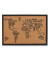 Pinnwand 11570, 60x40cm, Kork, Holzrahmen, Weltkarte, braun + schwarz