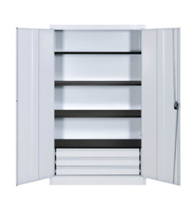 Sicherheitsschrank entero BFZ5 - 12 7035/7035, Stahl abschließbar, 6 OH, 120 x 195 x 50 cm, lichtgrau Sicherheitsschrank entero BFZ5 - 12 7035/7035, Stahl abschließbar, 6 OH, 120 x 195 x 50 cm, lichtgrau