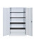 Sicherheitsschrank entero BFZ5 - 12 7035/7035, Stahl abschließbar, 6 OH, 120 x 195 x 50 cm, lichtgrau